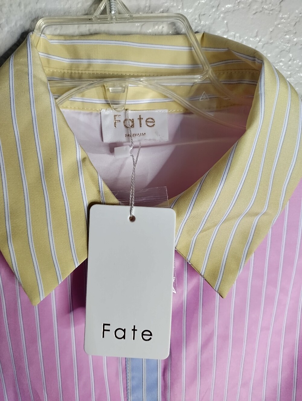 NWT Fate Stripped Color Block Shirt Dress Sz M - Picture 7 of 10